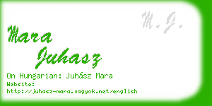 mara juhasz business card