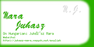 mara juhasz business card